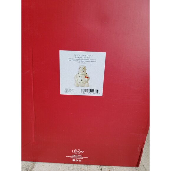Lenox happy holly days snowman NEW cookie‎ jar collectible Xmas - Picture 2 of 7